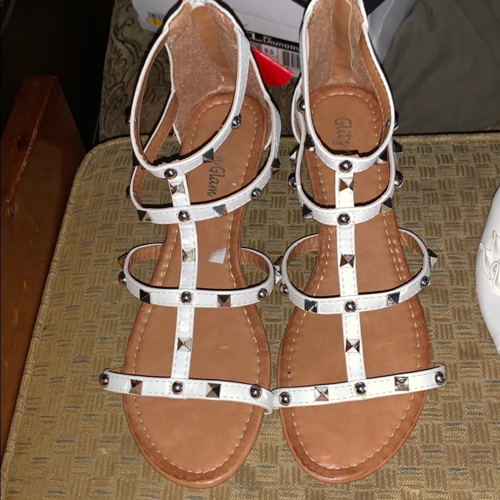 White sandals